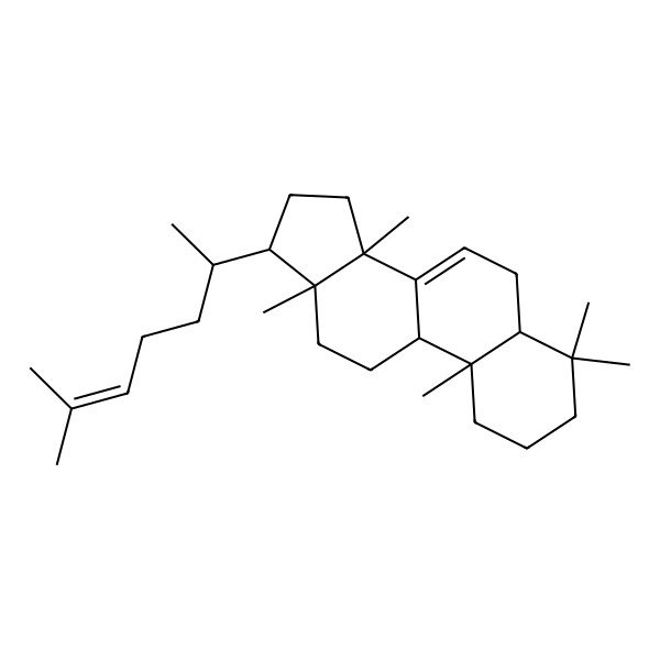 2D Structure of 4,4,10,13,14-pentamethyl-17-(6-methylhept-5-en-2-yl)-2,3,5,6,9,11,12,15,16,17-decahydro-1H-cyclopenta[a]phenanthrene