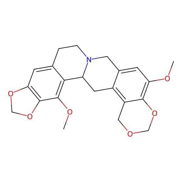2D Structure of (1R)-10,24-dimethoxy-6,8,20,22-tetraoxa-14-azahexacyclo[12.11.0.03,12.04,9.017,25.019,23]pentacosa-3,9,11,17,19(23),24-hexaene