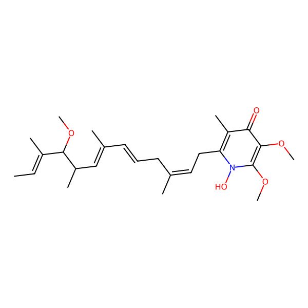 2D Structure of piericidin B1 N-oxide