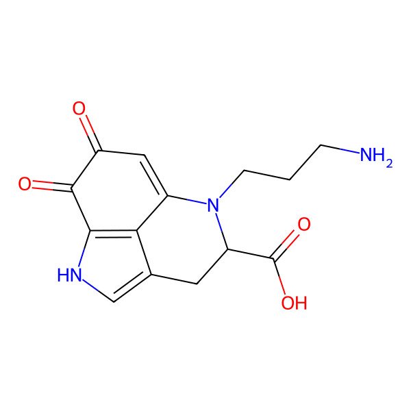 2D Structure of 7-(3-Aminopropyl)-10,11-dioxo-2,7-diazatricyclo[6.3.1.04,12]dodeca-1(12),3,8-triene-6-carboxylic acid