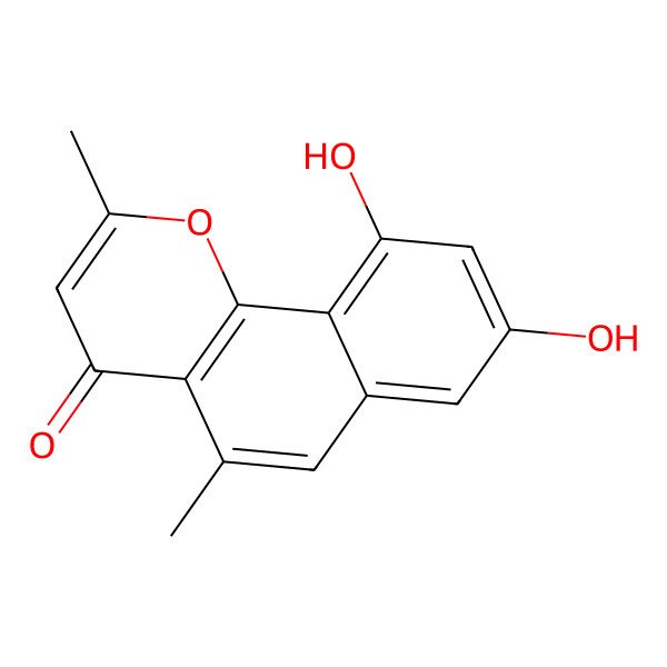 2D Structure of 8,10-dihydroxy-2,5-dimethylbenzo[h]chromen-4-one