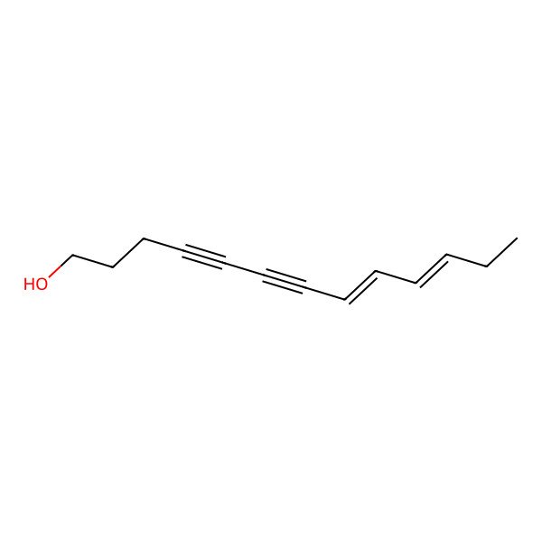 2D Structure of (8E,10E)-trideca-8,10-dien-4,6-diyn-1-ol 2D Structure of (8E,10E)-trideca-8,10-dien-4,6-diyn-1-ol