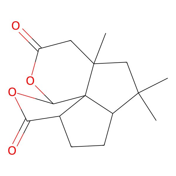 2D Structure of 8,10,10-Trimethyl-3,5-dioxatetracyclo[6.5.1.04,14.011,14]tetradecane-2,6-dione