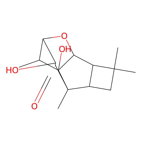 2D Structure of 8,11-Dihydroxy-3,3,6,10-tetramethyl-12-oxatetracyclo[7.2.1.02,5.06,11]dodecan-7-one