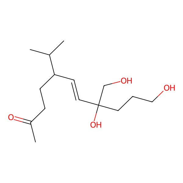 2D Structure of 8,11-Dihydroxy-8-(hydroxymethyl)-5-propan-2-ylundec-6-en-2-one