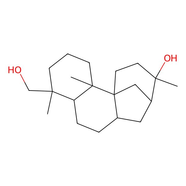 2D Structure of 8,11a-Methano-11aH-cyclohepta[a]naphthalene-4-methanol, tetradecahydro-9-hydroxy-4,9,11b-trimethyl-