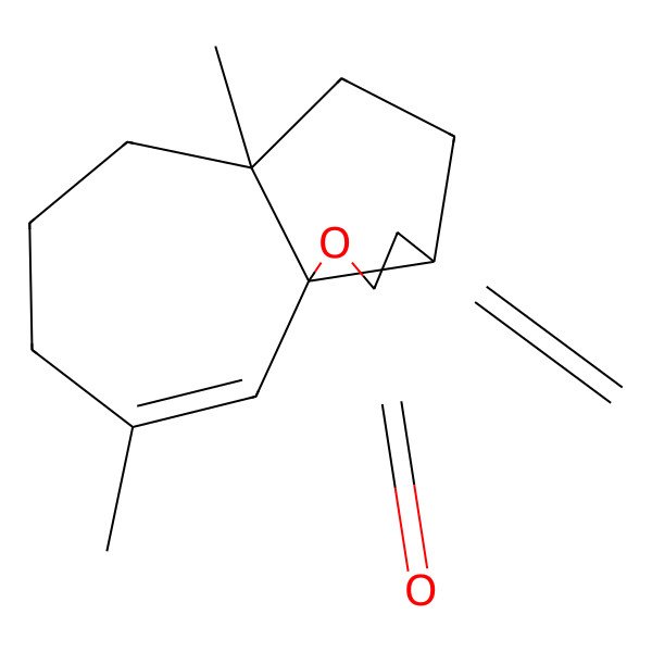 2D Structure of 8,12-Dimethyl-4-methylidene-2-oxatricyclo[6.5.0.01,5]tridec-12-en-3-one