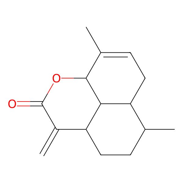 2D Structure of 8,12-Dimethyl-4-methylidene-2-oxatricyclo[7.3.1.05,13]tridec-11-en-3-one