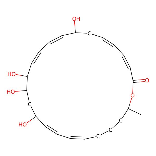 2D Structure of 8,13,14,16-Tetrahydroxy-24-methyl-1-oxacyclotetracosa-3,5,9,11,17,19-hexaen-2-one