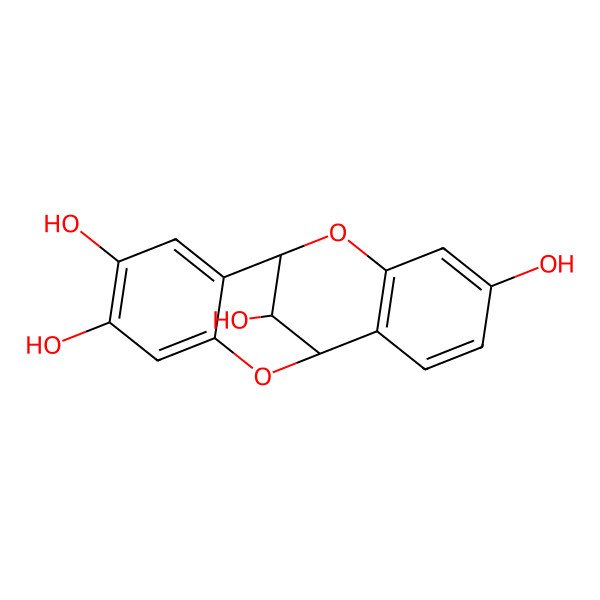 2D Structure of 8,16-Dioxatetracyclo[7.7.1.02,7.010,15]heptadeca-2,4,6,10(15),11,13-hexaene-4,5,13,17-tetrol