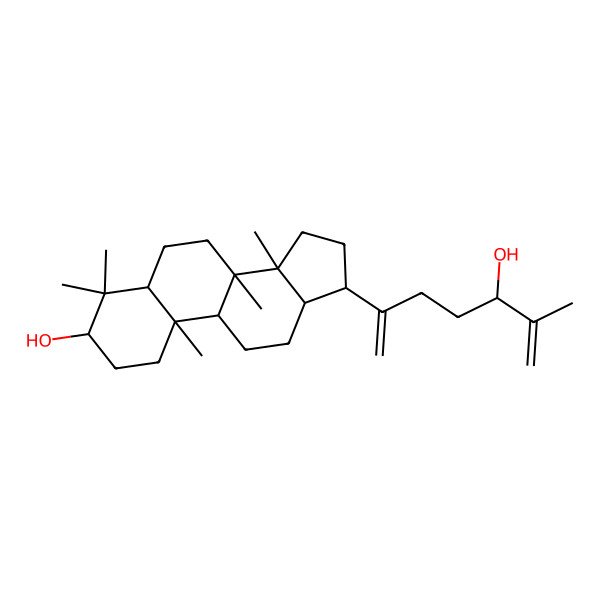 2D Structure of 17-(5-hydroxy-6-methylhepta-1,6-dien-2-yl)-4,4,8,10,14-pentamethyl-2,3,5,6,7,9,11,12,13,15,16,17-dodecahydro-1H-cyclopenta[a]phenanthren-3-ol