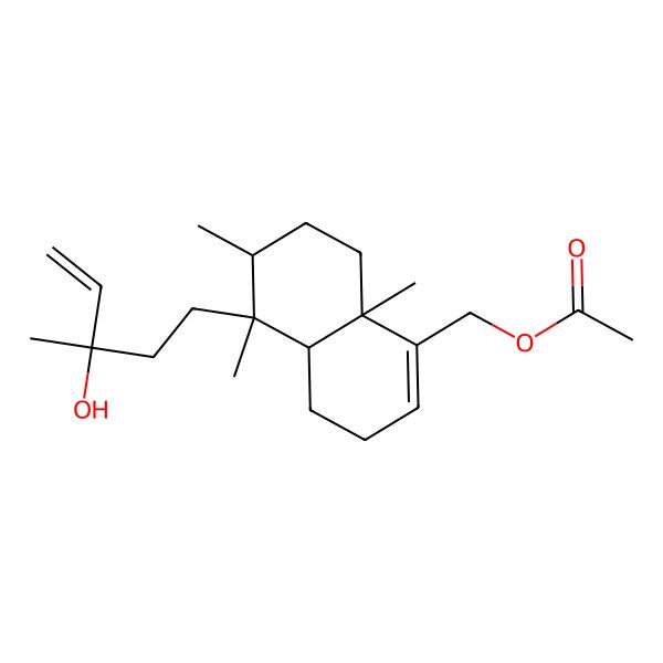 2D Structure of [5-(3-Hydroxy-3-methylpent-4-enyl)-5,6,8a-trimethyl-3,4,4a,6,7,8-hexahydronaphthalen-1-yl]methyl acetate