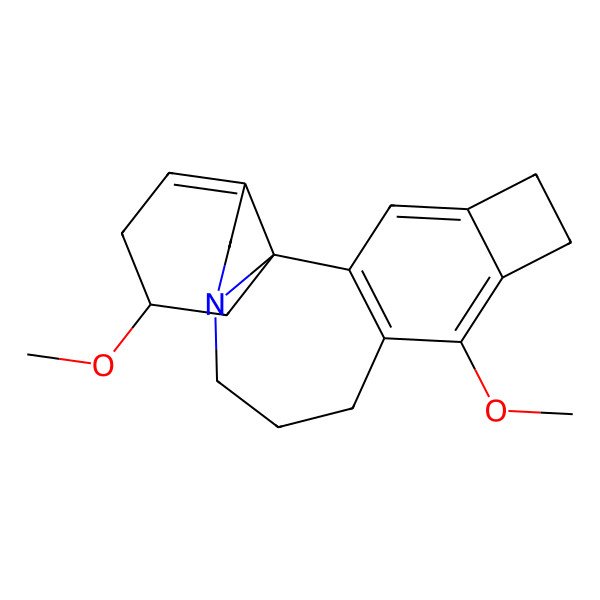 2D Structure of 8,19-Dimethoxy-13-azapentacyclo[11.7.0.01,16.02,9.04,7]icosa-2(9),3,7,16-tetraene