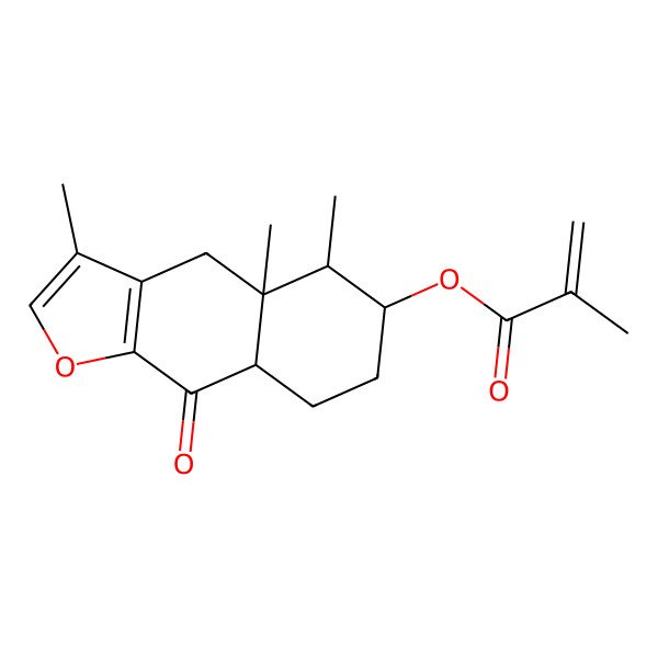 2D Structure of [(4aR,5R,6R,8aR)-3,4a,5-trimethyl-9-oxo-4,5,6,7,8,8a-hexahydrobenzo[f][1]benzofuran-6-yl] 2-methylprop-2-enoate