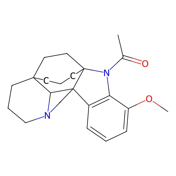 2D Structure of 1-[(22S)-4-methoxy-2,12-diazahexacyclo[14.3.2.19,12.01,9.03,8.016,22]docosa-3(8),4,6-trien-2-yl]ethanone