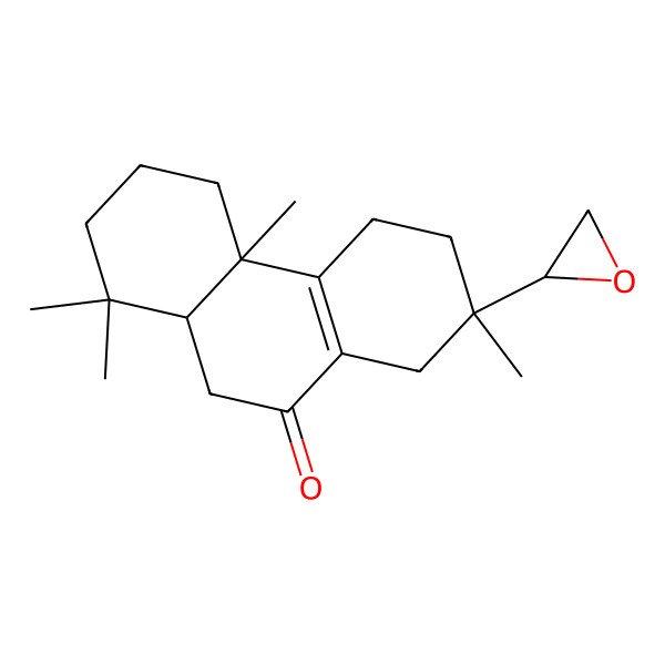 2D Structure of (4aS,7S,10aR)-1,1,4a,7-tetramethyl-7-[(2S)-oxiran-2-yl]-2,3,4,5,6,8,10,10a-octahydrophenanthren-9-one