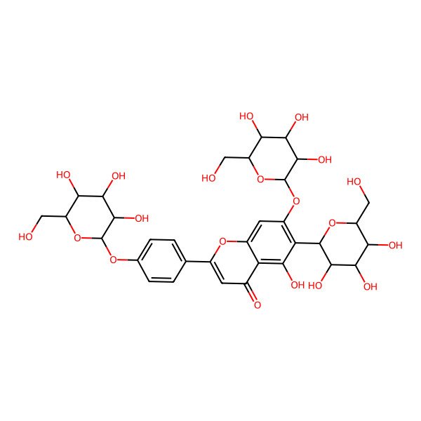 2D Structure of 5-hydroxy-6-[(2S,3R,4R,5S,6R)-3,4,5-trihydroxy-6-(hydroxymethyl)oxan-2-yl]-7-[(2S,3R,4R,5S,6R)-3,4,5-trihydroxy-6-(hydroxymethyl)oxan-2-yl]oxy-2-[4-[(2S,3R,4R,5S,6R)-3,4,5-trihydroxy-6-(hydroxymethyl)oxan-2-yl]oxyphenyl]chromen-4-one