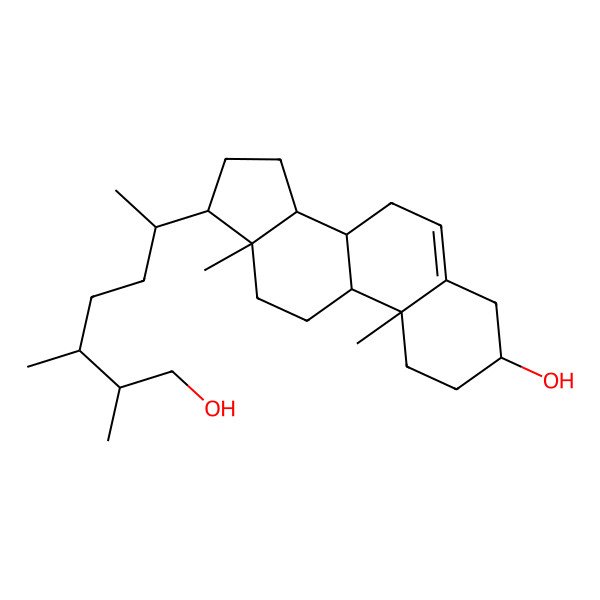 2D Structure of 17-(7-hydroxy-5,6-dimethylheptan-2-yl)-10,13-dimethyl-2,3,4,7,8,9,11,12,14,15,16,17-dodecahydro-1H-cyclopenta[a]phenanthren-3-ol