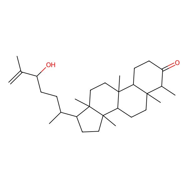 2D Structure of 17-(5-Hydroxy-6-methylhept-6-en-2-yl)-4,5,9,13,14-pentamethyl-1,2,4,6,7,8,10,11,12,15,16,17-dodecahydrocyclopenta[a]phenanthren-3-one