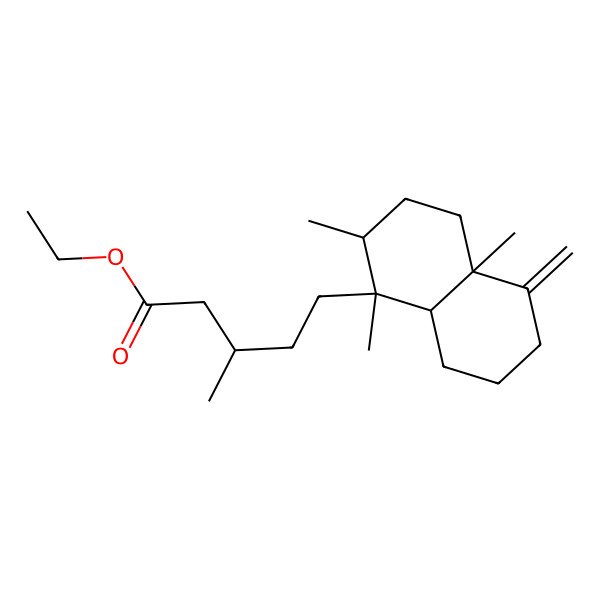2D Structure of ethyl 5-(1,2,4a-trimethyl-5-methylidene-3,4,6,7,8,8a-hexahydro-2H-naphthalen-1-yl)-3-methylpentanoate