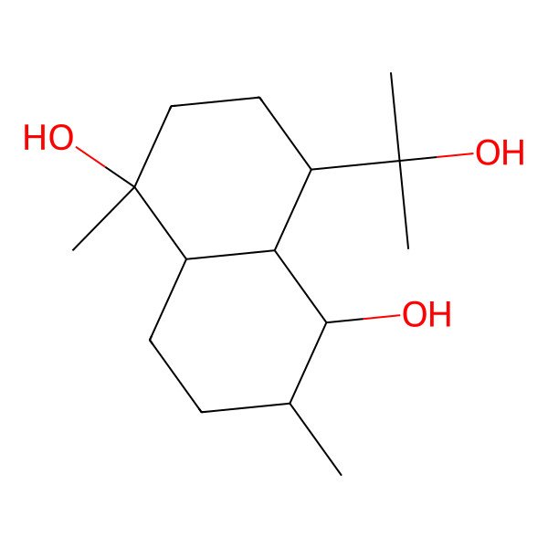 2D Structure of (1R,2S,4aS,5S,8S,8aR)-8-(2-hydroxypropan-2-yl)-2,5-dimethyl-2,3,4,4a,6,7,8,8a-octahydro-1H-naphthalene-1,5-diol 2D Structure of (1R,2S,4aS,5S,8S,8aR)-8-(2-hydroxypropan-2-yl)-2,5-dimethyl-2,3,4,4a,6,7,8,8a-octahydro-1H-naphthalene-1,5-diol