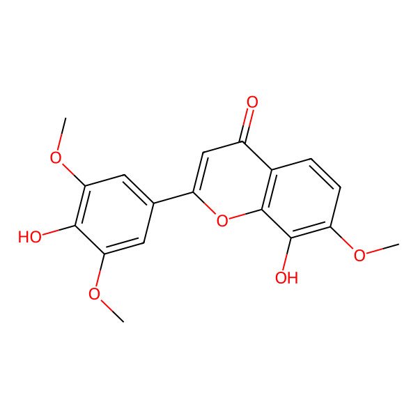 2D Structure of 8,4'-Dihydroxy-7,3',5'-trimethoxyflavone