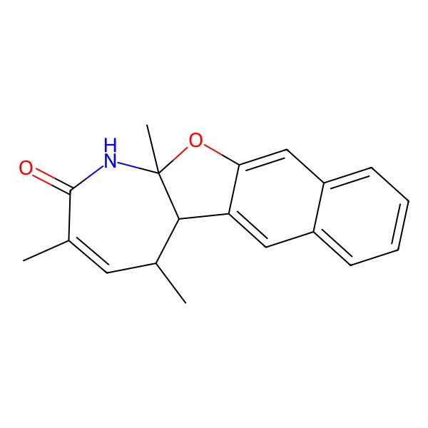 2D Structure of (2R,3R,8S)-3,5,8-trimethyl-9-oxa-7-azatetracyclo[8.8.0.02,8.012,17]octadeca-1(18),4,10,12,14,16-hexaen-6-one