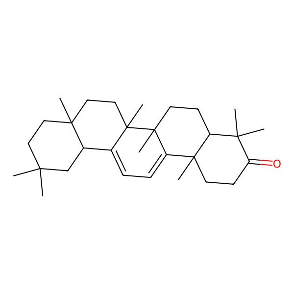2D Structure of (4aS,6aS,6bR,8aR,12aR,14bS)-4,4,6a,6b,8a,11,11,14b-octamethyl-2,4a,5,6,7,8,9,10,12,12a-decahydro-1H-picen-3-one 2D Structure of (4aS,6aS,6bR,8aR,12aR,14bS)-4,4,6a,6b,8a,11,11,14b-octamethyl-2,4a,5,6,7,8,9,10,12,12a-decahydro-1H-picen-3-one