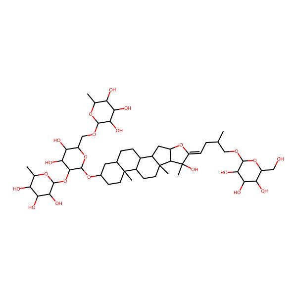 2D Structure of 2-[[3,4-Dihydroxy-6-[[7-hydroxy-7,9,13-trimethyl-6-[3-methyl-4-[3,4,5-trihydroxy-6-(hydroxymethyl)oxan-2-yl]oxybutylidene]-5-oxapentacyclo[10.8.0.02,9.04,8.013,18]icosan-16-yl]oxy]-5-(3,4,5-trihydroxy-6-methyloxan-2-yl)oxyoxan-2-yl]methoxy]-6-methyloxane-3,4,5-triol