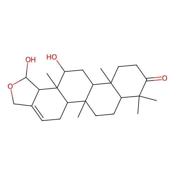 2D Structure of 1,13-dihydroxy-5b,8,8,11a,13a-pentamethyl-3,5,5a,6,7,7a,10,11,11b,12,13,13b-dodecahydro-1H-phenanthro[2,1-e][2]benzofuran-9-one