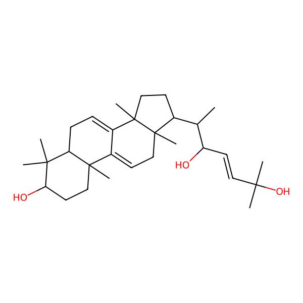 2D Structure of 6-(3-hydroxy-4,4,10,13,14-pentamethyl-2,3,5,6,12,15,16,17-octahydro-1H-cyclopenta[a]phenanthren-17-yl)-2-methylhept-3-ene-2,5-diol