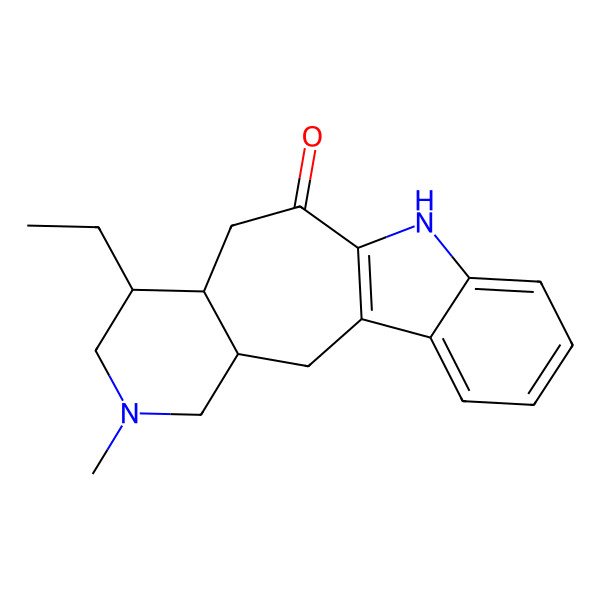 2D Structure of (3S,7S,8S)-7-ethyl-5-methyl-5,12-diazatetracyclo[9.7.0.03,8.013,18]octadeca-1(11),13,15,17-tetraen-10-one