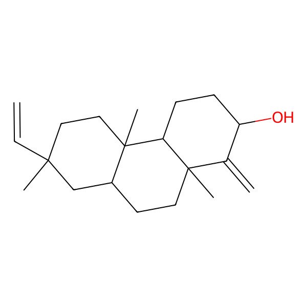 2D Structure of (2R,4aS,4bR,7R,8aR,10aS)-7-ethenyl-4b,7,10a-trimethyl-1-methylidene-2,3,4,4a,5,6,8,8a,9,10-decahydrophenanthren-2-ol