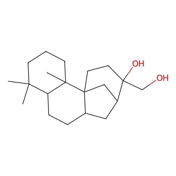 2D Structure of (1R,2S,7S,10S,12S,13S)-13-(hydroxymethyl)-2,6,6-trimethyltetracyclo[10.3.1.01,10.02,7]hexadecan-13-ol