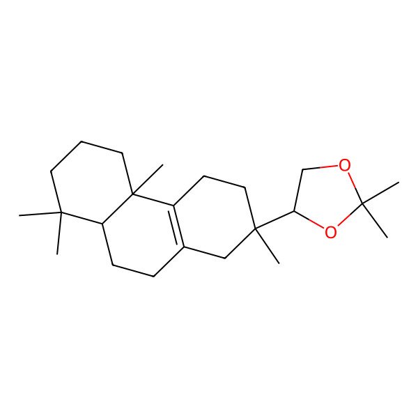 2D Structure of (4R)-4-[(2S,4bS,8aS)-2,4b,8,8-tetramethyl-3,4,5,6,7,8a,9,10-octahydro-1H-phenanthren-2-yl]-2,2-dimethyl-1,3-dioxolane