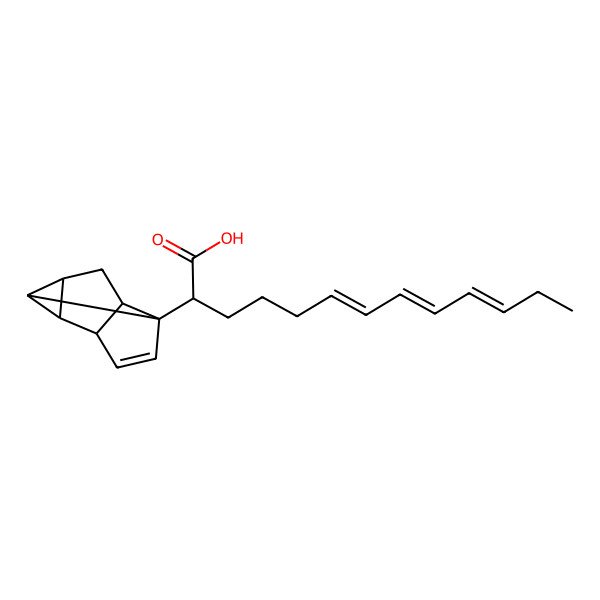 2D Structure of (2S,6E,8E,10E)-2-[(1S,2R,3R,4R,6S,7R)-1-tetracyclo[4.3.0.02,4.03,7]non-8-enyl]trideca-6,8,10-trienoic acid