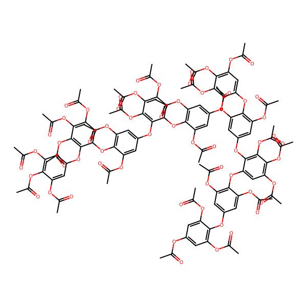 2D Structure of [3,5-Diacetyloxy-4-[3,5-diacetyloxy-4-[3,4,5-triacetyloxy-2-[3,5-diacetyloxy-4-[3,4,5-triacetyloxy-2-[3,5-diacetyloxy-4-[3,4,5-triacetyloxy-2-[3,5-diacetyloxy-4-[3,4,5-triacetyloxy-2-(3,4,5-triacetyloxyphenoxy)phenoxy]phenoxy]phenoxy]phenoxy]phenoxy]phenoxy]phenoxy]phenoxy]phenyl] acetate