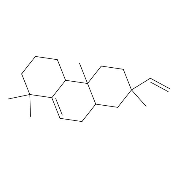 2D Structure of Phenanthrene, 7-ethenyl-1,2,3,4,4a,4b,5,6,7,8,8a,9-dodecahydro-1,1,4b,7-tetramethyl-, (4aS,4bR,7S,8aR)-
