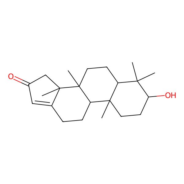 2D Structure of (3S,5R,8R,9R,10R,14R)-3-hydroxy-4,4,8,10,14-pentamethyl-1,2,3,5,6,7,9,11,12,15-decahydrocyclopenta[a]phenanthren-16-one