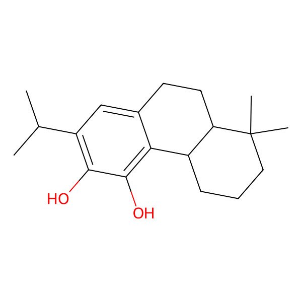 2D Structure of 8,8-dimethyl-2-propan-2-yl-5,6,7,8a,9,10-hexahydro-4bH-phenanthrene-3,4-diol