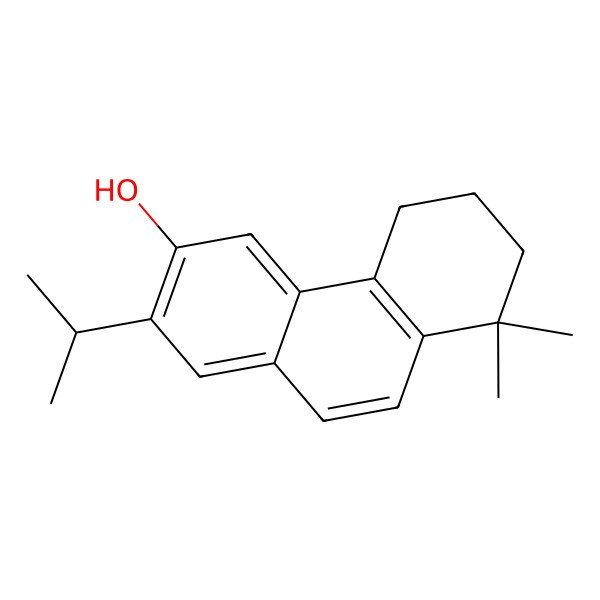 2D Structure of 8,8-dimethyl-2-propan-2-yl-6,7-dihydro-5H-phenanthren-3-ol
