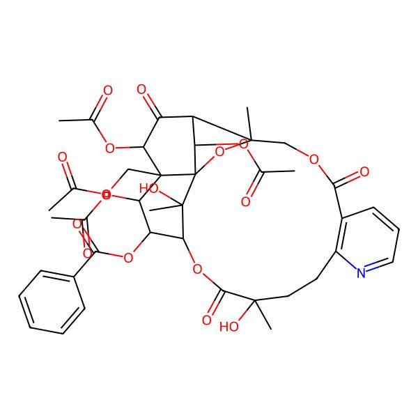 2D Structure of [(1S,3R,15R,18S,19R,20R,21S,22S,24R,25R,26S)-20,22,25-triacetyloxy-21-(acetyloxymethyl)-15,26-dihydroxy-3,15,26-trimethyl-6,16,23-trioxo-2,5,17-trioxa-11-azapentacyclo[16.7.1.01,21.03,24.07,12]hexacosa-7(12),8,10-trien-19-yl] benzoate