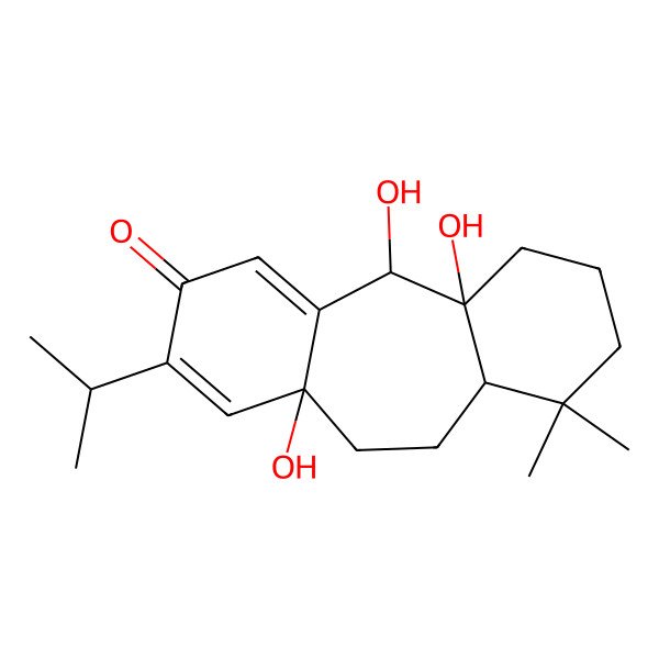 2D Structure of (1S,2R,8S,11R)-1,2,8-trihydroxy-12,12-dimethyl-6-propan-2-yltricyclo[9.4.0.03,8]pentadeca-3,6-dien-5-one