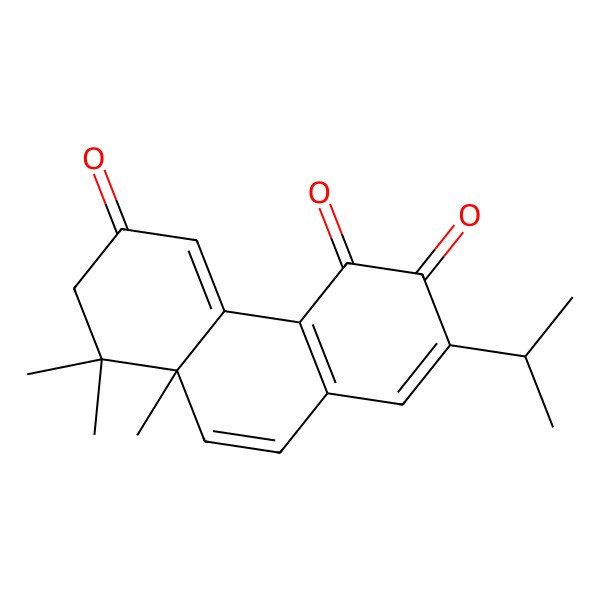 2D Structure of 8,8,8a-trimethyl-2-propan-2-yl-7H-phenanthrene-3,4,6-trione