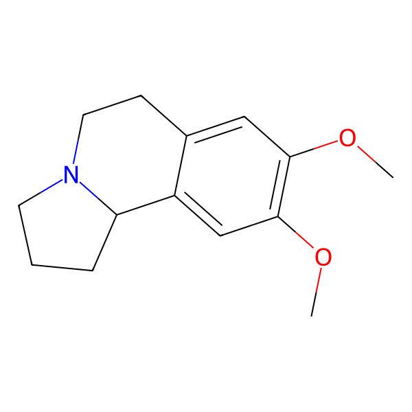 2D Structure of 8,9-Dimethoxy-1,2,3,5,6,10b-hexahydropyrrolo[2,1-a]isoquinoline