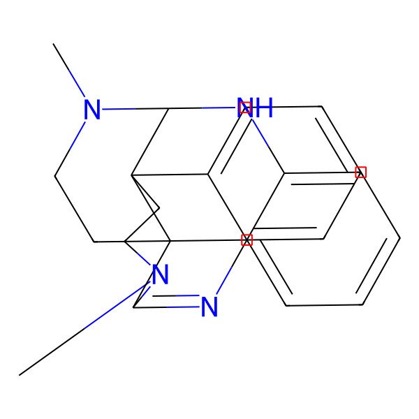 2D Structure of (1S,10S,11S)-21,24-dimethyl-3,12,21,24-tetrazahexacyclo[9.7.3.32,10.01,10.04,9.013,18]tetracosa-2,4,6,8,13,15,17-heptaene