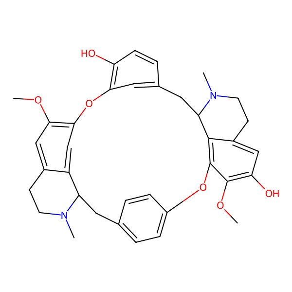 2D Structure of 9,25-Dimethoxy-15,30-dimethyl-7,23-dioxa-15,30-diazaheptacyclo[22.6.2.23,6.18,12.118,22.027,31.016,34]hexatriaconta-3(36),4,6(35),8(34),9,11,18(33),19,21,24,26,31-dodecaene-10,21-diol