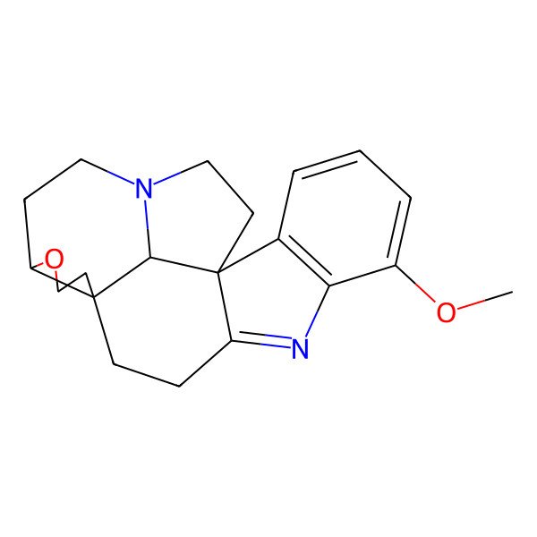 2D Structure of (1R,12R,16S,22R)-6-methoxy-15-oxa-8,19-diazahexacyclo[10.9.1.01,9.02,7.012,16.019,22]docosa-2(7),3,5,8-tetraene