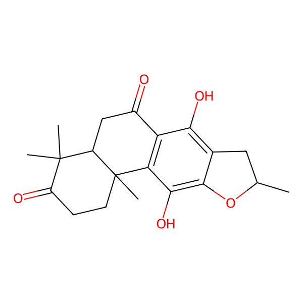 2D Structure of (4aR,9S,11bS)-7,11-dihydroxy-4,4,9,11b-tetramethyl-1,2,4a,5,8,9-hexahydronaphtho[2,1-f][1]benzofuran-3,6-dione