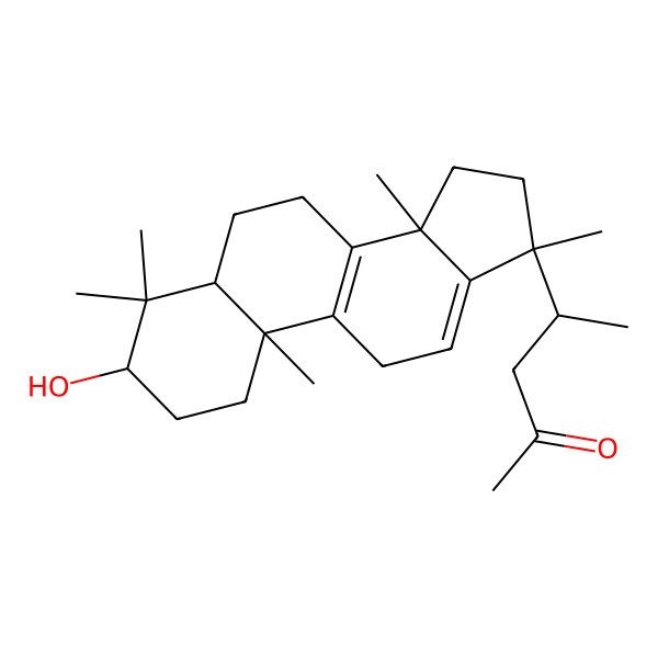 2D Structure of (4R)-4-[(3R,5R,10S,14S,17S)-3-hydroxy-4,4,10,14,17-pentamethyl-2,3,5,6,7,11,15,16-octahydro-1H-cyclopenta[a]phenanthren-17-yl]pentan-2-one